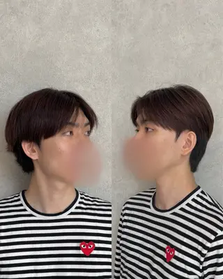 ショート パーマ メンズ 韓国メンズヘア/ ダウンパーマ/歩夢のヘアスタイル