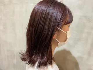 ミディアム カラー 鈴木 美紅のヘアスタイル