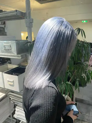 ミディアム カラー ムラ修正/ ハイトーン💖Riaのヘアスタイル