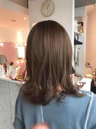 ミディアム 所渉/韓国レイヤー /ウルフカットのヘアスタイル