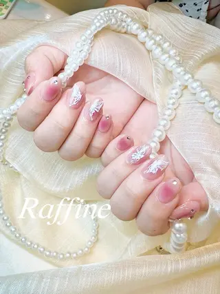 ネイル RAFFINE 月🦋🩵のネイルデザイン