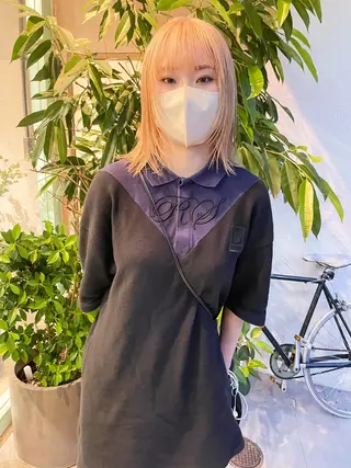 ミディアム カラー パーマ/レイヤー 岩山丈一郎のヘアスタイル