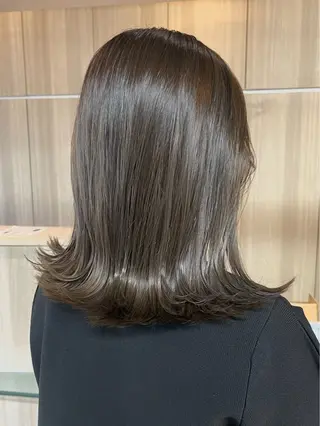 ミディアム カラー 野田頭 心🌿/ボブ レイヤー/艶カラーのヘアスタイル