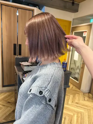 ショート カラー 艶カラー/韓国顔周り 🎀mamiのヘアスタイル