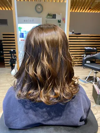 ロング カラー 関口 友行のヘアスタイル