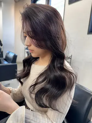 ロング カラー ブリーチダブルカラー ハイライト/山本喜熙のヘアスタイル