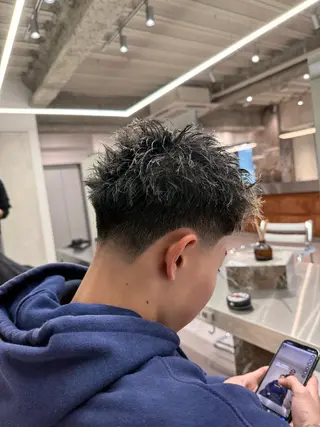 ショート メンズ MEN’S SALON HAVANA所属・渋谷/フェザーパーマ /フェード/千尋のヘアスタイル