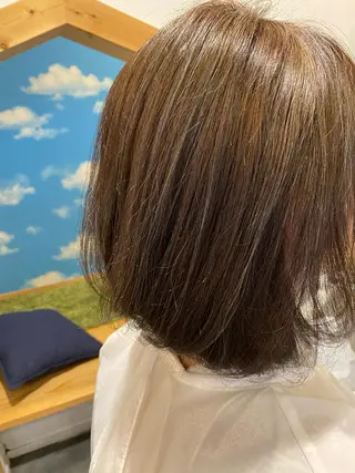 ミディアム カラー 髪質改善 大内翔太のヘアスタイル