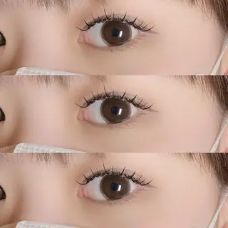 マツエク・マツパ 肌に馴染むハイトーン /ミルクティーカラーのヘアスタイル