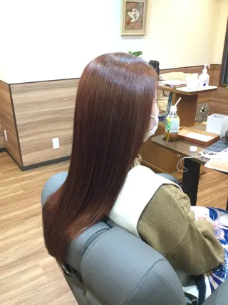 ロング カラー パーマ Annon プライベートサロンのヘアスタイル
