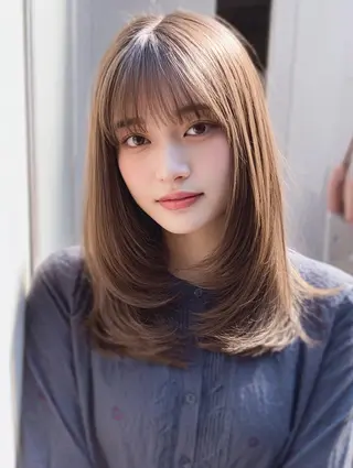 ミディアム 生艶髪＆レイヤー🔔 渋谷お薦めNo.1✨のヘアスタイル