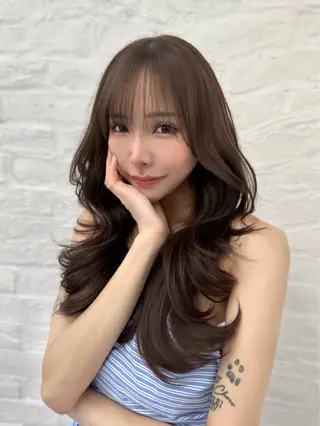 ロング カラー 高島大登/顔周り /レイヤーカットのヘアスタイル