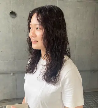 セミロング パーマ HAIR SALON M所属・🌈ハイライト🌈 メンズパーマアリサのヘアスタイル