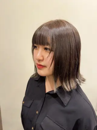 ミディアム カラー 奈良 明日香のヘアスタイル