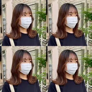 ミディアム 大人可愛い透明感🌟 小顔・韓国髪🌟野中のヘアスタイル