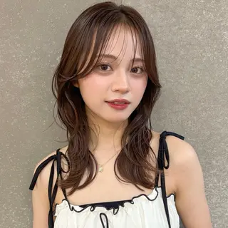 セミロング カラー 韓国レイヤー🇰🇷 /縮毛💎/月音のヘアスタイル