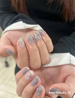 ネイル Kaka_ パラジェル、長さだしのネイルデザイン