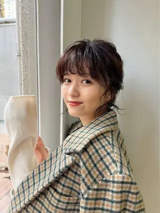 ミディアム カラー ヘアアレンジ le'a所属・谷町/Le'a /竹原しおなのヘアスタイル