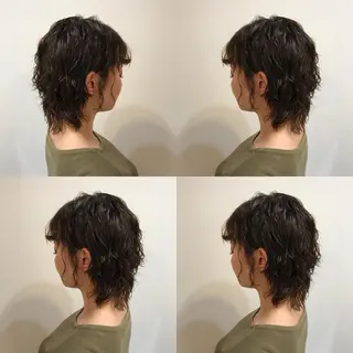 ショート パーマ 嶋佐 昌大 シマサマオのヘアスタイル