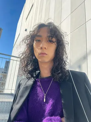 ロング パーマ メンズ CANAAN hair salon 表参道店所属・🌿‬ナチュラルヘア /パーマ/蒼真🍃のヘアスタイル