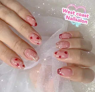 ネイル リボン、ガーリー パーツ放題専門店のネイルデザイン