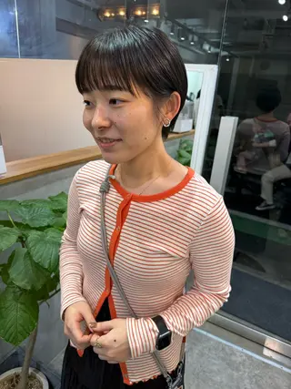 ショート カラー パーマ/透明感カラー /ボブ/吉田一生のヘアスタイル