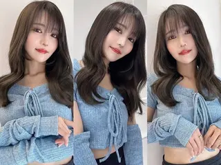 カラー eve🐰束間まつ毛 /透明感カラーのヘアスタイル