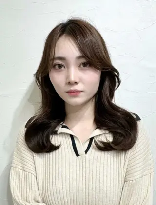 セミロング レイヤー/韓国風 三好悠生のヘアスタイル