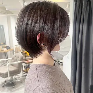 ショート レイヤー×縮毛矯正 深見 拓のヘアスタイル