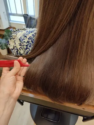 セミロング カラー HempBeauty 浅野アサミのヘアスタイル