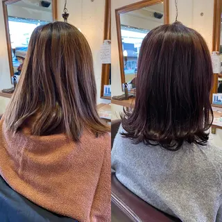 セミロング カラー ヘアアレンジ SALOWIN京都河原町Suite店所属・外国人風レイヤー/ ハイトーンSHUのヘアスタイル