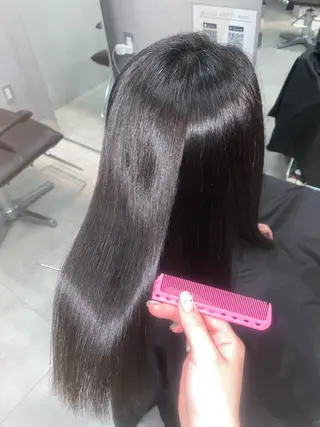 ロング 髪質改善＆トリートメント over hair所沢店所属・韓国風/レイヤー/ 𝑵𝒂𝒏𝒂🩶のヘアスタイル