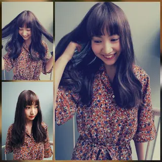 ミディアム セミロング カラー パーマ Beniya BOND STREET所属・田中 洋のヘアスタイル