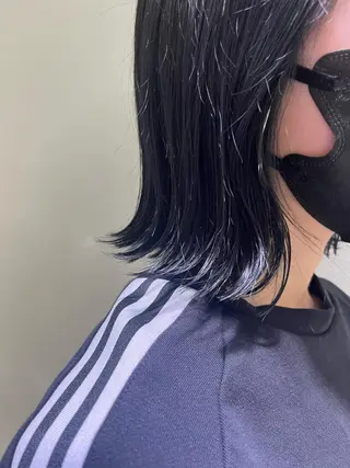 ミディアム カラー 坂口 愛のヘアスタイル