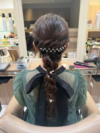 ロング ヘアアレンジ 韓国ヘアメイク🎀/ 縮毛矯正✨山本媛香のヘアスタイル