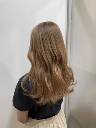 ロング カラー たなか もえなのヘアスタイル