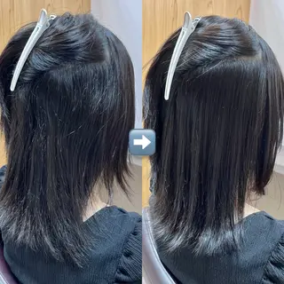 ミディアム パーマ KIZU 髪質改善 オカルト怪談のヘアスタイル