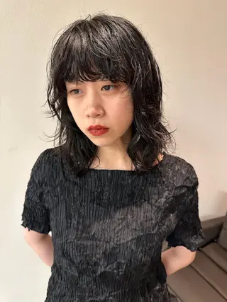 ミディアム パーマ お悩み解決パーマ hana🩰のヘアスタイル