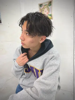 ショート メンズ ダメージレスブリーチ /艶髪/横須賀智也のヘアスタイル