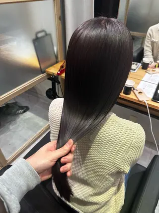 ロング カラー JOS所属・上野/エフェクトブリ ーチ✂︎touiのヘアスタイル