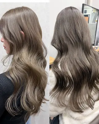セミロング カラー AiM 大名　似合わせカットのヘアスタイル