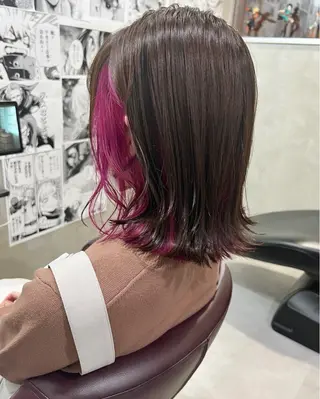 ミディアム 「ヲタクに美容室は難しい。」所属・インナーカラー🦔 🐾KEISUKEのヘアスタイル