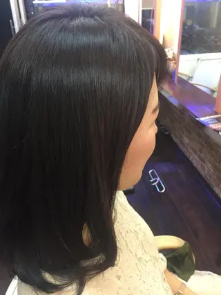 セミロング カラー パーマ 桧山 真のヘアスタイル