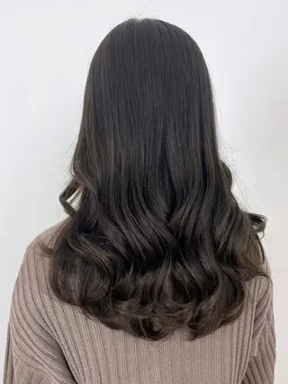 セミロング カラー パーマ ヘアアレンジ ITbyALBUM 下北沢店のヘアスタイル