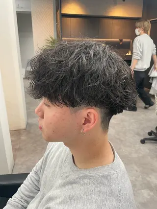 ショート パーマ メンズ 社会人向けパーマ 北千住No.1林和輝のヘアスタイル