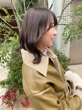ミディアム 亀川蓮 Agu hairのヘアスタイル
