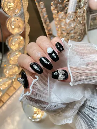 ネイル 23時まで❤︎韓国、 ワンホンネイルのネイルデザイン