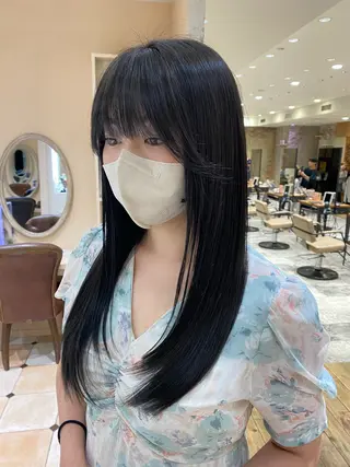 カラー 新宿/レイヤー 顔周りカット溝手優太のヘアスタイル