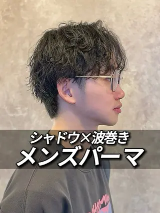 ショート パーマ メンズ k.e.y銀座店所属・安藤幹人 メンズカット/パーマのヘアスタイル