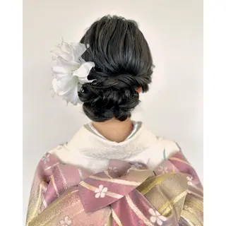 セミロング カラー パーマ ヘアアレンジ メンズ キッズ BRAIDS💎愛子 大人ハイライト💎のヘアスタイル